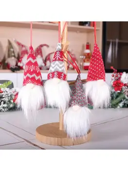4pcs Božič Brezosebna Lutka Okraski švedski Gnome Tomte Igrača, ki Visi Drevo - 
