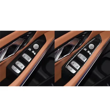 Pravi Ogljikovih vlaken zrn okno avtomobila dvignite ploščo okrasni pokrov Za BMW Serije 3 G20 - 