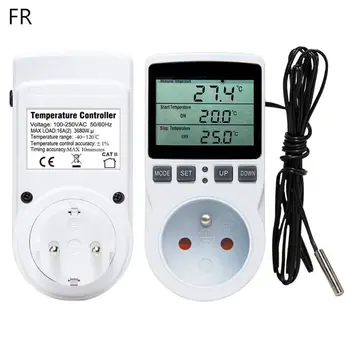 Digitalni Termostat Temperaturni Regulator Vtičnico in Vtičnico 16A s Samosprožilcem Senzor - 