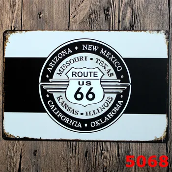 Mati Cesti Route 66 Kovinski Tin Znaki Texas Zgodovinsko Plin, Garaža Doma Dekor Steno Umetnosti Slikarstva Signalizacije - 