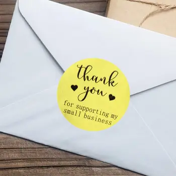 500 etiket/zvitek Zahvaljujemo se Vam za Podporo Moja Mala Podjetja Nalepke Pečat Okrogle Nalepke Ročno Scrapbooking Darilni Embalaži - 
