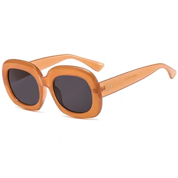 2020 Retro Ovalne Ženske sončna Očala Zaviti Stil, Plastični Okvir sončna Očala Ženski Akril Leče UV400 Zaščito Očala Ženske - 