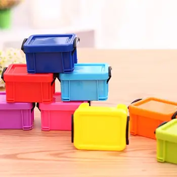 COCODE Doma Oprema Mini Zaklepanje Polje Candy Barve Škatla za Shranjevanje Tabela Uhani Nakit Organizator Plastična Škatla Kozmetični Pripomočki - 
