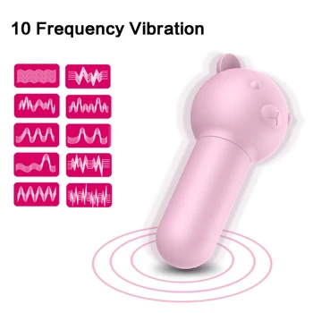 MIGYY G Spot Vagina Dildo Vibratorji za Ženske Mali Medved Massager Vibracijsko Jajce Analni Masturbator Butt Plug Erotično Sex Igrače - 
