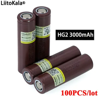 100 KOZARCEV Novo Izvirno HG2 18650 3000mAh baterije 18650HG2 3,6 V odvajanje 20A namenjen Za hg2 Moč baterije za ponovno Polnjenje - 