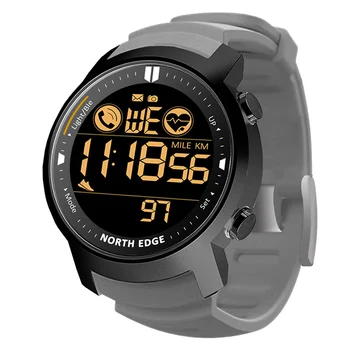 Pametno Gledati Moške Srčnega utripa Nepremočljiva 50 M Plavanje Tekaški Športni Vojaške Pedometer Štoparica Smartwatch Android, IOS - 
