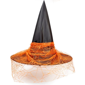 12Pcs Halloween Dekoracijo Rekviziti Čarovnica Klobuk Odrasle Otroke, Cosplay Čarovnica Headdress - 