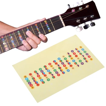 Kitaro Pribor Obsega Nalepke Vratu Fingerboard Skrbi Odbor Opomba Naučijo Praksi 62KF - 