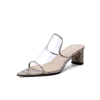 Lenkisen vroče prodaje velikosti opozoril peep toe visokih petah prigrizek vzorec posebna oblika lepote lady dnevno nosijo sandale ženske L66 - 