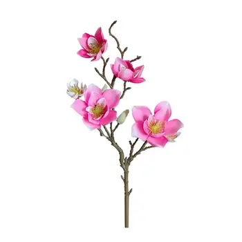 Umetni Ponaredek Cvetje Multi-vodi Magnolija Poročni Šopek Stranka Doma Dekor Dnevna Soba Dekoracijo Ornament Simulacije Cvet - 