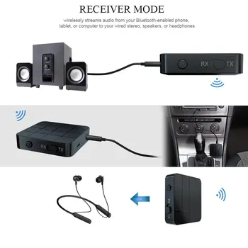 Bluetooth 5.0 Avdio Sprejemnik Oddajnik 2 V 1, RCA 3.5 3.5 MM AUX Priključek USB Stereo Glasbe Brezžični adapter Za Avto, TV, MP3, PC - 