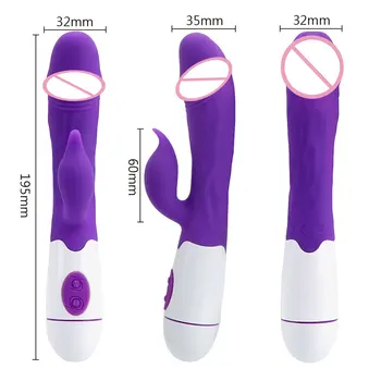 IKOKY G Spot Vibrator, Vibrator Realističen Penis Sex Igrače Za Ženske Klitoris Stimulator Ženski Dvojni Masturbator Vibracij - 