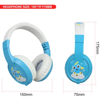 1pc Novo Za VT02 Otrok Bluetooth Slušalke 5.0 Zložljive Slušalke 85DB Podporo Online Razred Mikrofon Glasbo, Slušalke - 