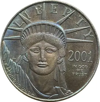 Združene države Amerike 2001 Leto Kip Svobode 50 Dolarjev Orel plemenitih kovin Kovancev (Pozlačeno Srebro Kopijo Priložnostnih Kovancev - 