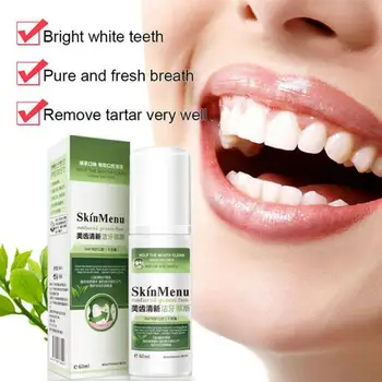 60ml Zob zobna pasta Sveže Odstraniti Zobne Madeže Zob Čiščenje s Peno Mousse Zobna Krema, Zeleni Čaj Bistvo Ustno Nego Čiščenje - 