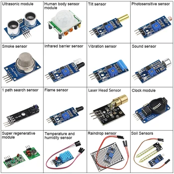 16pcs/veliko kompletu Senzor 16 Vrste Senzor Modul za Raspberry Pi 3B+ / 3B za DIY Razširitev Odbor - 