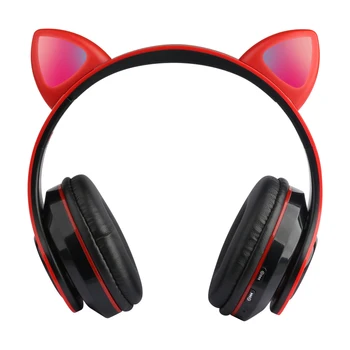 Mačka ušesa srčkan slog Brezžična tehnologija Bluetooth Glavo Igra Slušalke Mladih Otroci Slušalke Podpira TF Kartice 3,5 mm Vtič Z Mic - 