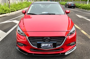 3pcs/set Sprednji Odbijač za Ustnice Kritje Ogljikovih Vlaken Površine za Mazda 3 Axela limuzina Spredaj ustnice 2016 - 