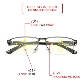 2020 Novo Progresivna Multifokalna Obravnavi Očala Moški Ženske Visoke Kakovosti, Blizu, Daleč Pogled Dioptrije Povečevalna Očala Presbyopia - 
