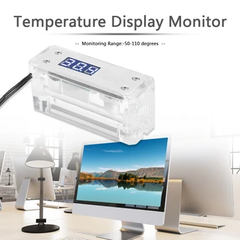 12V RGB Akril Vode, Hladilnik Blok Prikaz Temperature Monitor Tester Senzor za PC Računalnik Tekočinski Hladilni Sistem Majhne 3Pin - 