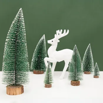 Malo Pines Iglo Drevo Pokrivalo Navidad Drevo Okraski Ornament, Božični Okraski za Dom, Pisarno Tabela Božič, Novo Leto 2021 - 