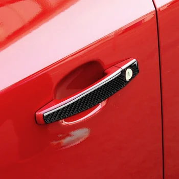 Ogljikovih Vlaken Vrata Avtomobila Ročaj Kritje Dekoracijo Trim Zaščitnik Kritje za Chevrolet Cruze 2009-Avto Styling - 