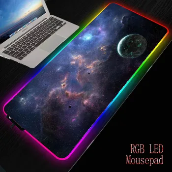MRG Vesoljske Meglice Velike Mouse Pad RGB Gaming Računalnik Mousepad Anti-slip Naravnih Zaklepanje Rob Igralec Big Miško Mat - 