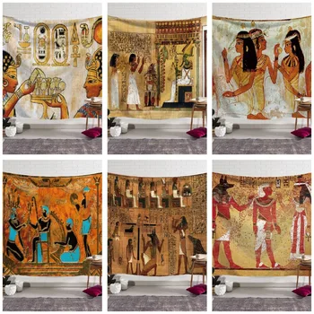 CAMMITEVER Egipt, Kralj, Kraljica Stensko Slikarstvo Tapiserija, Peščena Krpo za Tiskanje Fotografij dejanski Učinek Kot Steni Visi Umetnosti Prilagodite - 