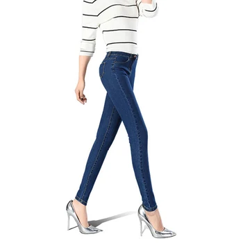Jeans Ženska Traper Hlače Ženske Priložnostne Stretch jeseni Denim Svinčnik Hlače Lady Slim Elastična Skinny Jeans pomlad Hlače Ženske - 