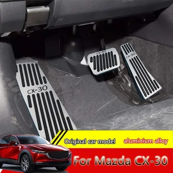 Aluminijeve Zlitine Plina Pedal za Plin Zajema Preostanek Pedal Zavorni Pedal Blazine Komplet 3 Kosov za Mazda CX-30 2020 2021 - 