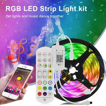 RGB LED Trak 12V 5050 Barva Spreminja, Bluetooth Krmilnik Led Luči Spalnica Dekoracijo Daljinski Krmilnik Smart Ac - 
