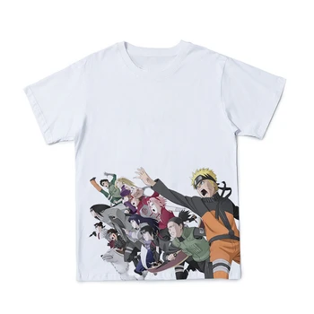 2021 Novo Naruto 3D moška T-Shirt Belo Ozadje Vzorec Vrh O-Vratu 110-6XL Velikosti Priložnostne Modni T-Shirt (prilagodljiv - 
