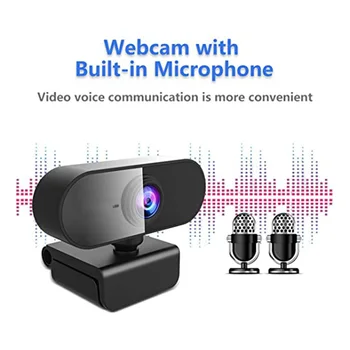 USB Webcam 1080P Kamera z Mikrofonom za Prenosni RAČUNALNIK Video Klic Konferenčni klici DJA88 - 