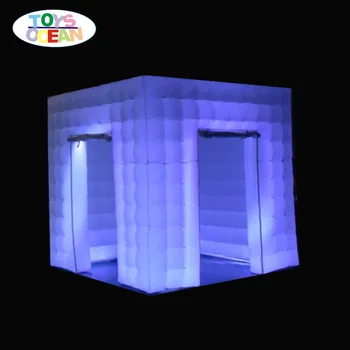 Barvita napihljivi LED photo booth kocka za prodajo - 