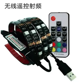 USB LED Trakovi, RGB SMD5050 TV PC Osvetlitev Ozadja Kit Cuttable Z 17Key RF Krmilnik 60leds/m 1-5 Metrov/Set 5 - 