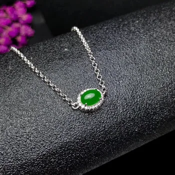 Preprosta in nežna zelena chalcedony gemstone zapestnica pravi 925 srebro naravnih chalcedony dekle, prijatelj darilo za rojstni dan - 