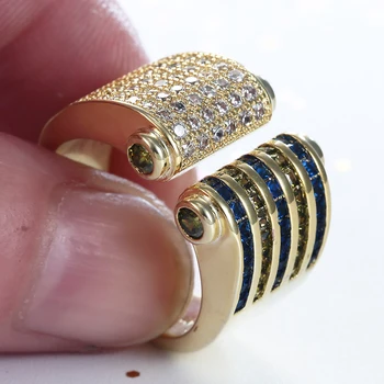 Moda poročni prstani za moške nakit kraljevsko modra CZ kamen, prst prstan precejšen nakit razkošje edinstveno klasičnih udejstvovanje obroči - 