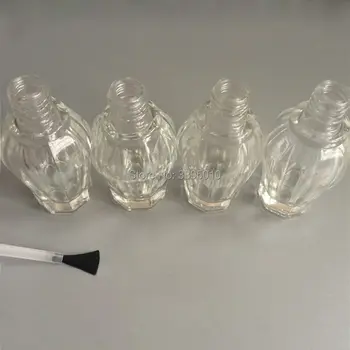 10 ml Prazno prozornega stekla lak steklenico v vazi oblike s črno kapo F1069 - 