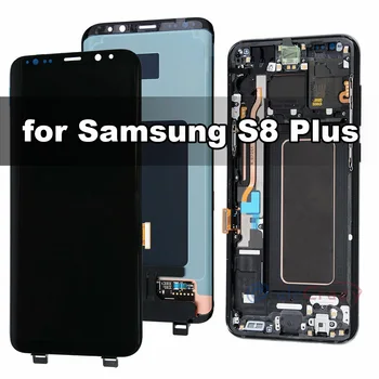 Original AMOLED za Samsung Galaxy S8 Plus G955F LCD Zaslon na Dotik Računalnike in Okvir Skupščine Zamenjava Test - 