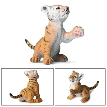 1/4Pcs Otroci Srčkan Simulirani Trdna Tiger Model Akcijskega Slika Igrača Namizni Okras Malčka Zgodnjem otroštvu Spoznavno Igrače - 