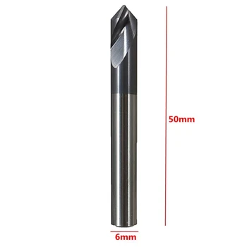 2 predvsem piščali 6 mm, iz silicijevega Karbida fiksno točko, drill centrirna svedra chamfer Mlin za 90 Stopinj HRC45 Rezkanje Rezalnik - 