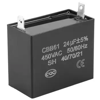 CBB61 Začenši Kondenzator Generator 450V AC 24uF 50/60Hz za 400/350/300/250VAC UL/RU navedeni Rok Kondenzator - 