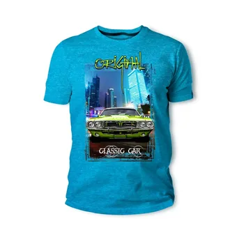T-Shirt Klasični Ameriški Avtomobilski Navdušenci Challenger Rt Auto Youngtimer Oldtimer Herren 2019 Moda Visoko Kakovost Blagovne Znamke Smešno - 