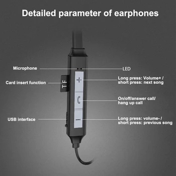 5.0 Bluetooth Slušalke Športne Neckband Magnetni Brezžične slušalke Stereo Čepkov Glasbe Kovinski Slušalke Z Mikrofonom Za Vse Telefone - 