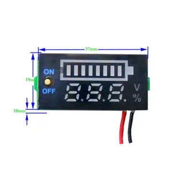 12V Avto svinčevih Zmogljivost Baterije Indikator Voltmeter Moč Tester z Stikalo - 