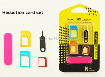 Hopeboth 5 1 Nano Sim Sim Adapterji Redno Micro Sim Standardne Kartice SIM Orodja S Pisanimi Za iPhone 4 in 4S 5 -5 5 6 6s - 