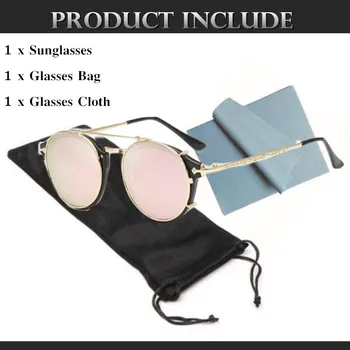 200p Ženske Mode blaga z Dvojno rabo Polarizirana sončna Očala Sonce Očala UV400 Anti-UV zaščito pred soncem Krog Izmenljive Navaden Očala Gafas De Sol - 