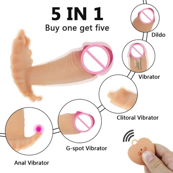 Ženske Metulj Vibrator Nosljivi Hlačke Vibrator Z Brezžičnim Daljinskim Vibratorji Ženski G Spot Klitoris Stimulator Masturbacija - 