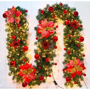 Božični Okraski Božič LED Visi Drevo Ornament Rattan Pisanimi Okraski Za Božično zabavo navidad рождество - 