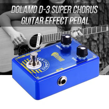 Dolamo D-3 Super Zbor Kitara Učinek Pedal Chorus Pedal s True Bypass kitara učinek pedal kitaro pribor deli - 